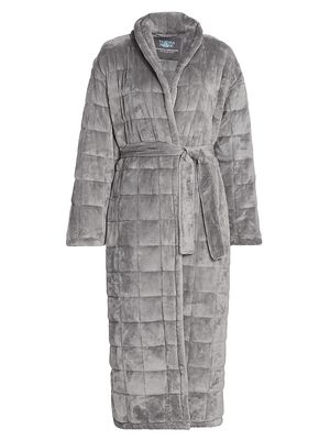 Women's Quilted Weighted Robe - Soothy Grey - Size XXL - Soothy Grey - Size XXL