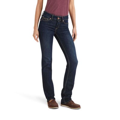 Women's R.E.A.L. Perfect Rise Greta Straight Jeans in Midnight, Size: 25 Short by Ariat