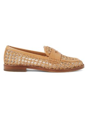 Women's Rachel Crochet Raffia Loafers - Natural - Size 10.5