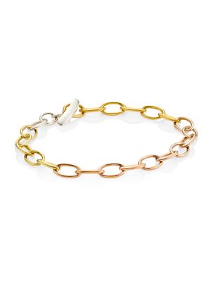 Women's Rainbow Connection 22K Gold, 18K Gold & Sterling Silver Link Bracelet - Gold - Gold