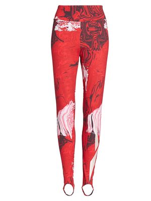 Women's RCPM Stirrup Leggings - Primal Red - Size Small - Primal Red - Size Small