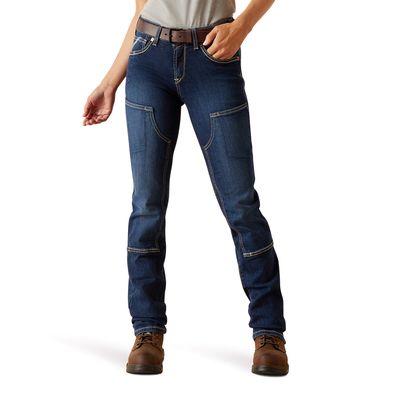 Women's Rebar DuraStretch Riveter Double Front Straight Jean, Size: 25 Short by Ariat