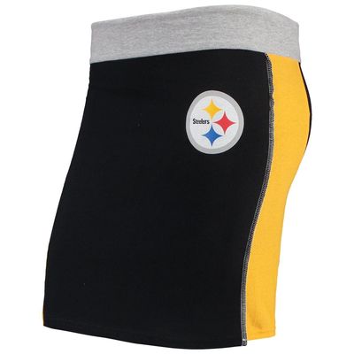 Women's Refried Apparel Black Pittsburgh Steelers Sustainable Short Skirt
