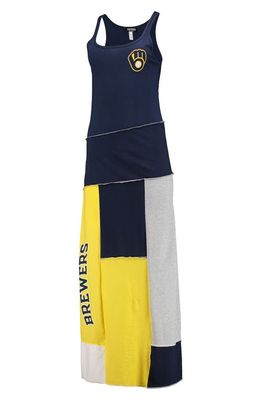 Women's Refried Apparel Navy/Gold Milwaukee Brewers Sustainable Scoop Neck Maxi Dress