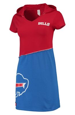 Women's Refried Apparel Red/Royal Buffalo Bills Sustainable Hooded Mini Dress