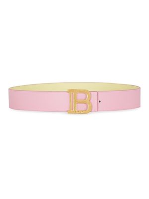 Women's Reversible Leather B Belt - Jaune - Size Large