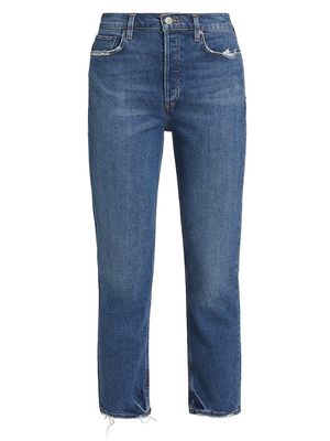 Women's Riley Straight-Leg Crop Jeans - Pose - Size 27