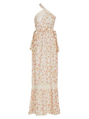 Women's Rilley Asymmetric Floral Dress - Pink Floral Off - Size XL - Pink Floral Off - Size XL