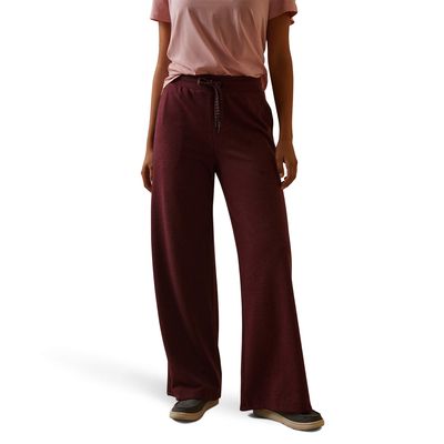 Women's Road Runner Pant in Maroon Banner Cotton, Size: XS Regular by Ariat