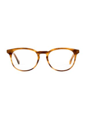 Women's Roebling 49MM Round Blue Light Glasses - Amber Toffee - Amber Toffee