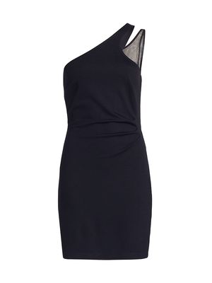 Women's Romy One-Shoulder Minidress - Midnight Blue - Size XS