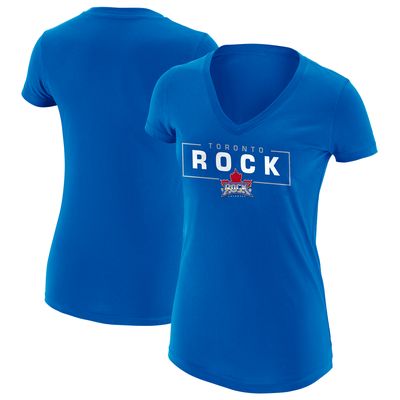 Women's Royal Toronto Rock Primary Logo V-Neck T-Shirt