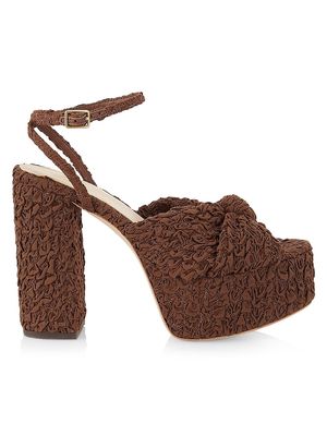 Women's Roz 120MM Knot Platform Sandals - Cacao - Size 11