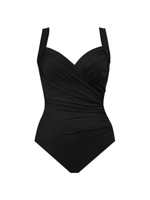 Women's Sanibel One-Piece Slimming Swimsuit - Black - Size 16 - Black - Size 16