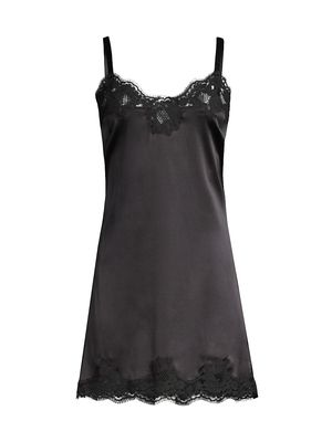 Women's Satin Slip Dress - Nero - Size Medium