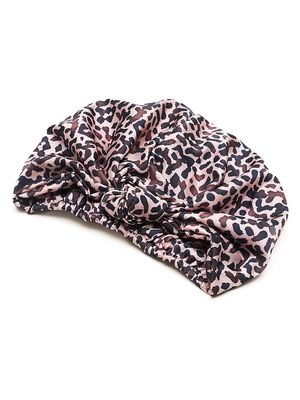 Women's Satin Volume Knot Turban - Abstract Cheetah - Abstract Cheetah
