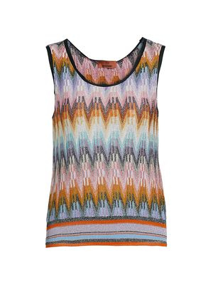 Women's Shimmer-Knit Relaxed Tank - Size 6