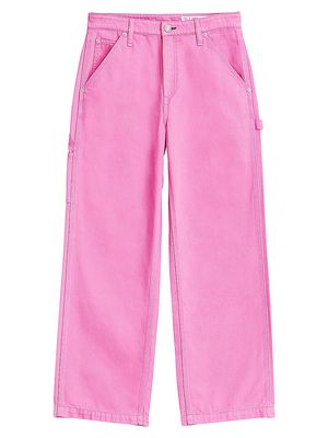 Women's Sid Wide-Leg Carpenter Jeans - Bright Pink - Size 26