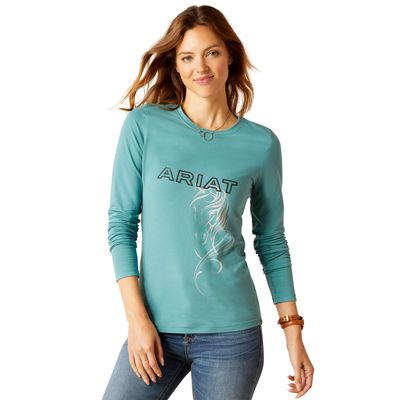 Women's Silhouette T-Shirt in Arctic Cotton, Size: XS by Ariat