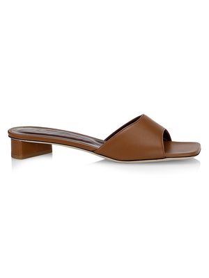 Women's Simone Leather Mules - Tan - Size 7