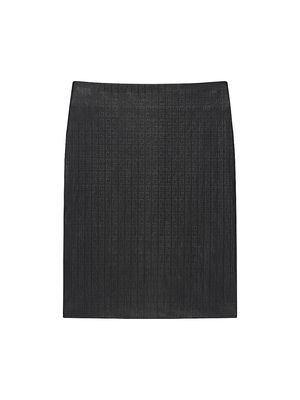 Women's Skirt In 4G Leather - Black - Size 6