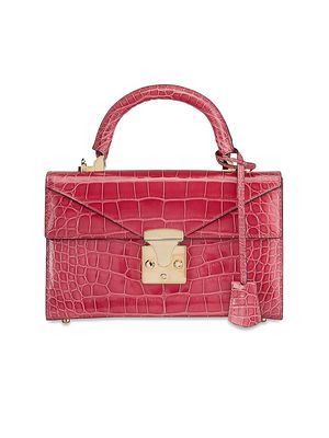 Women's Small Top Handle 2.5 Alligator Bag - Pink - Pink - Size Small