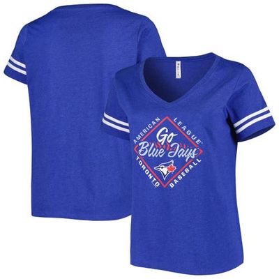 Women's Soft as a Grape Royal Toronto Blue Jays Plus Size V-Neck Jersey T-Shirt