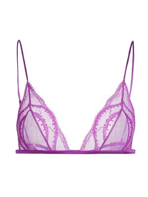 Women's Soft Lace Bra - French Violet - Size Large