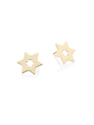 Women's Star 14K Yellow Gold Stud Earrings - Gold - Gold