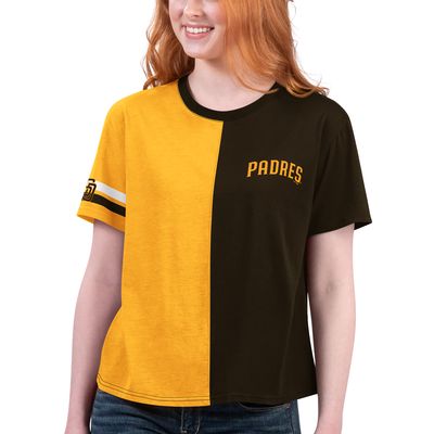 Women's Starter Brown/Gold San Diego Padres Power Move T-Shirt