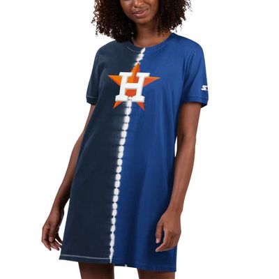 Women's Starter Navy/Royal Houston Astros Ace Tie-Dye Sneaker Dress