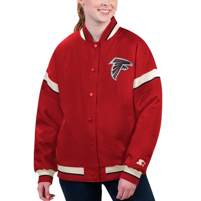 Women's Starter Red Atlanta Falcons Tournament Full-Snap Varsity Jacket