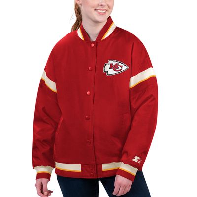 Women's Starter Red Kansas City Chiefs Tournament Full-Snap Varsity Jacket