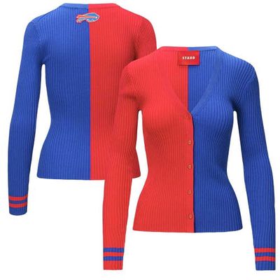 Women's STAUD Red/Royal Buffalo Bills Cargo Sweater