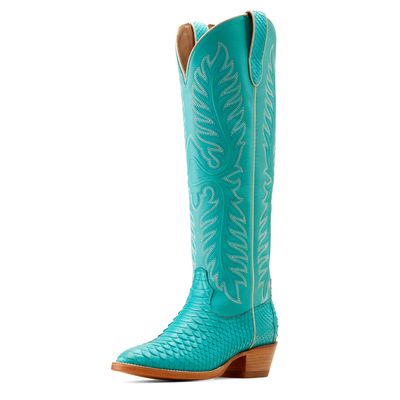 Women's Sterling Margot StretchFit Western Boots in Blue Oasis Python Santorini Leather, Size: 5.5 B / Medium by Ariat