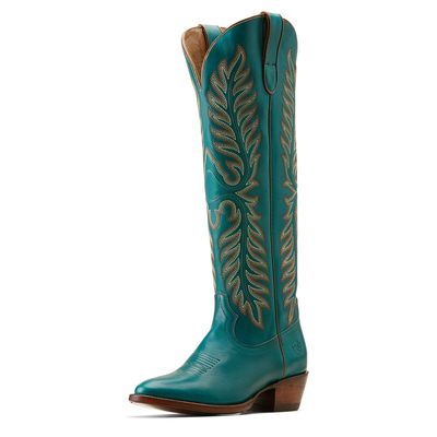 Women's Sterling Margot StretchFit Western Boots in Empress Teal Leather, Size: 5.5 B / Medium by Ariat