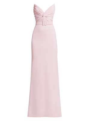 Women's Strapless Twisted Belted Gown - Mist - Size 2