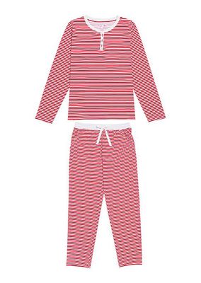 Women's Stripe Jersey Long Pajama Set