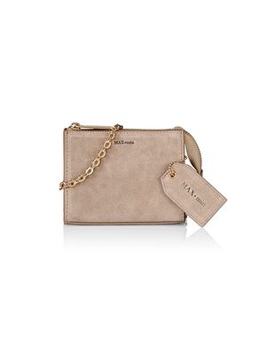 Women's Suede Crossbody Lip Gloss Bag - Taupe Suede