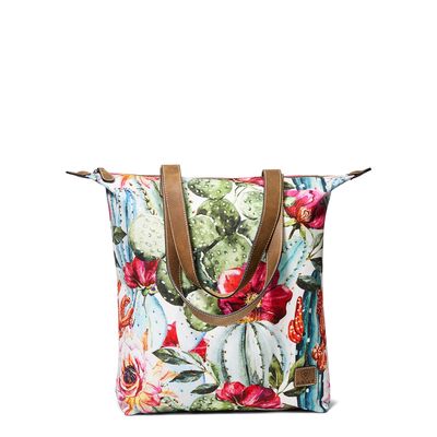 Women's Tall Tote Cactus Floral in Multi Cotton, Size: OS by Ariat