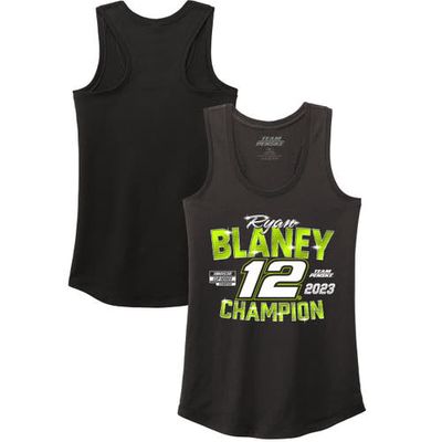 Women's Team Penske Heather Black Ryan Blaney 2023 NASCAR Cup Series Champion Racerback Tank Top