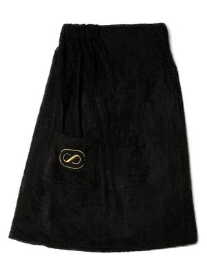 Women's Terry Towel Wrap - Black - Black