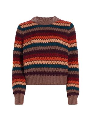 Women's Tessa Multicolored Striped Sweater - Stripe Sweater - Size XS - Stripe Sweater - Size XS