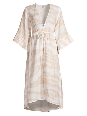 Women's Thalia Linen Cover-Up Dress - White - Size XS - White - Size XS