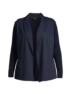 Women's The Columbia Open-Front Jacket - Navy - Size 14