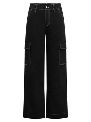 Women's The Farah Wide-Leg Cargo Pants - Black - Size 28