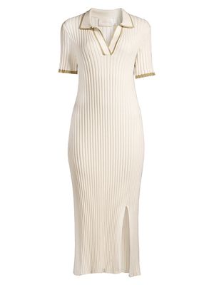 Women's The Janni Knit Dress - Off White Sage - Size Large