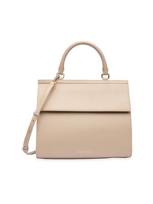 Women's The Large Luncher Grained Vegan Leather Bag - Cream - Cream - Size Large