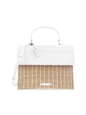 Women's The Large Luncher Wicker Lunch Box - White