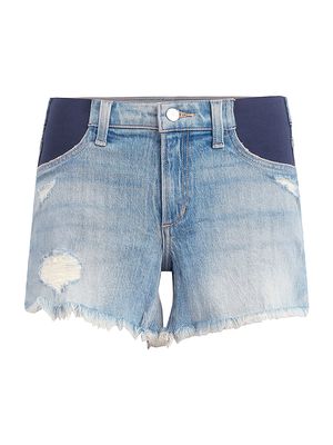 Women's The Ozzy Maternity Distessed Denim Shorts - Ohio - Size 25